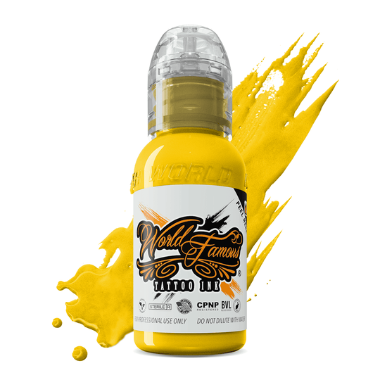 World Famous Tattoo Ink - Canary Yellow 1 oz