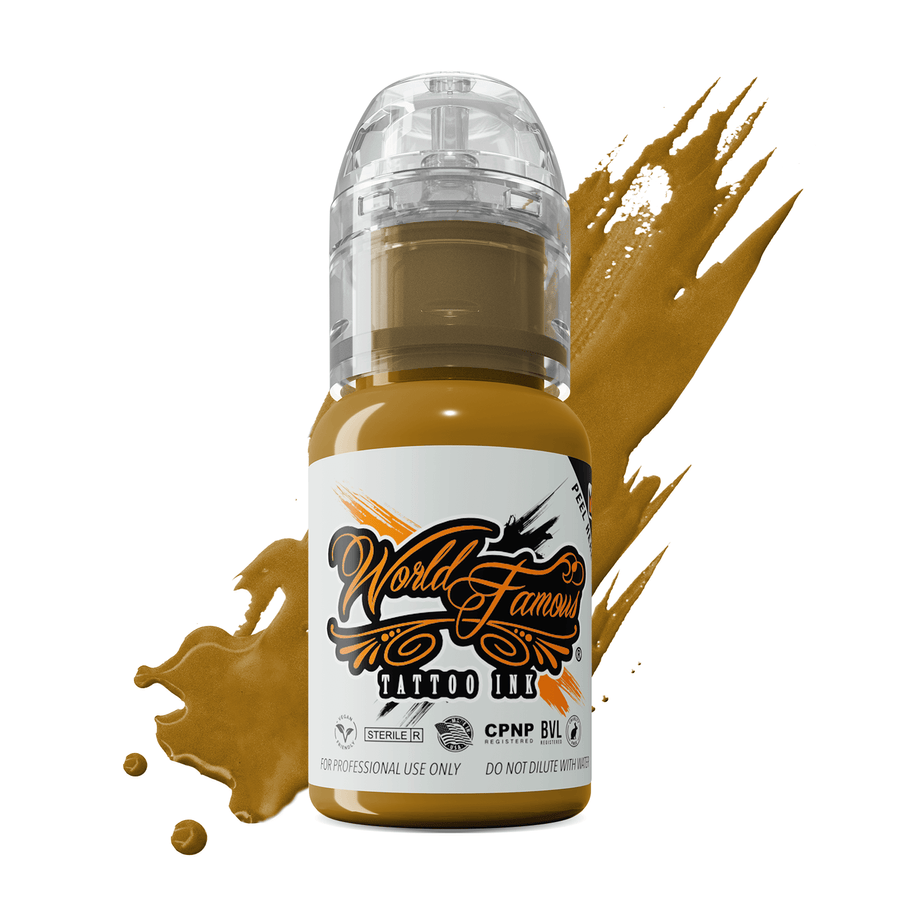 World Famous Tattoo Ink - Spanish Gold 1 oz