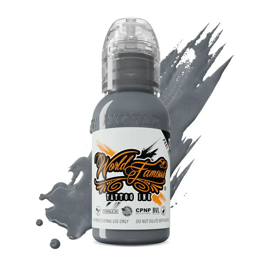 World Famous Tattoo Ink - Battleship Grey 1 oz
