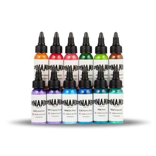 Dynamic Circa 2003 Tattoo Ink 12 Color Set - 1 oz