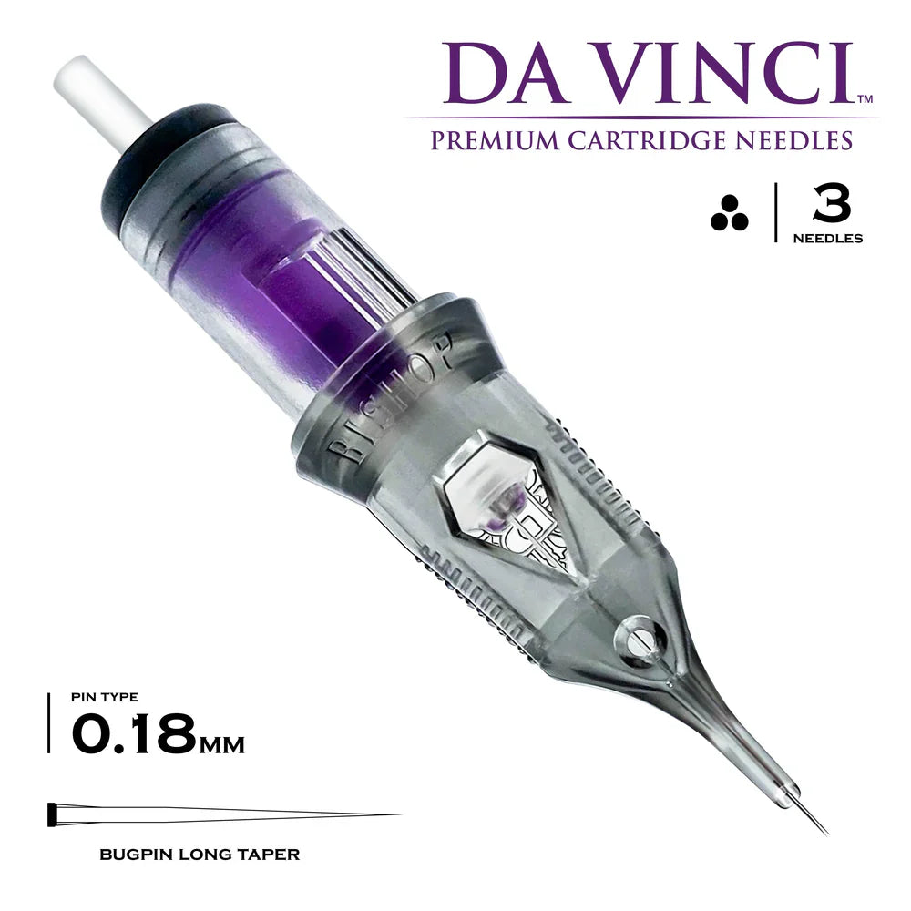 Bishop - 3RL LT #4 (0.18mm) - 20pc - Round Liner Tattoo Cartridges