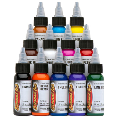 Eternal Tattoo Ink - Sample 12 Bottle Set - Primary Colors