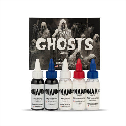 Dynamic Tattoo Ink Ghosts Set 1 oz Bottles - 5 Colors