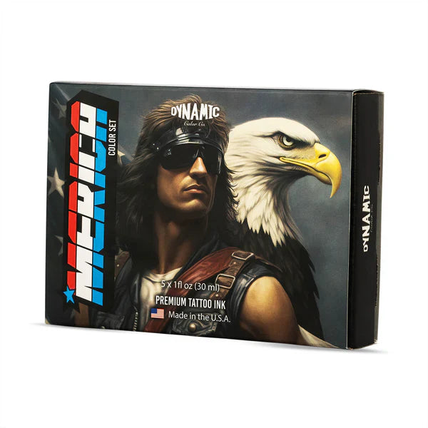 Dynamic Tattoo Ink Merica Set 1 oz Bottles - 5 Colors