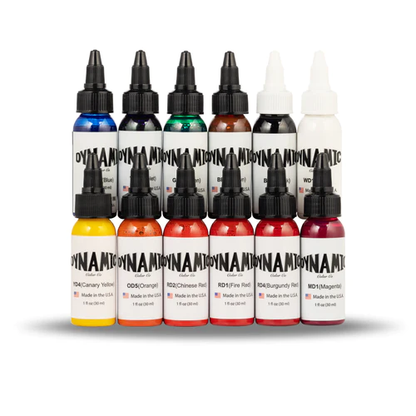 Dynamic OG Tattoo Ink 12 Color Set 1 oz Bottles