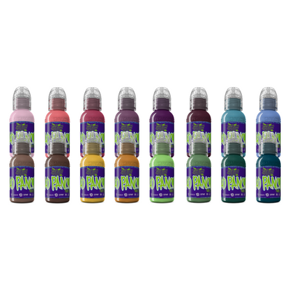 World Famous Tattoo Ink - 16 Colors A.D. Pancho Proteam Set - 1oz