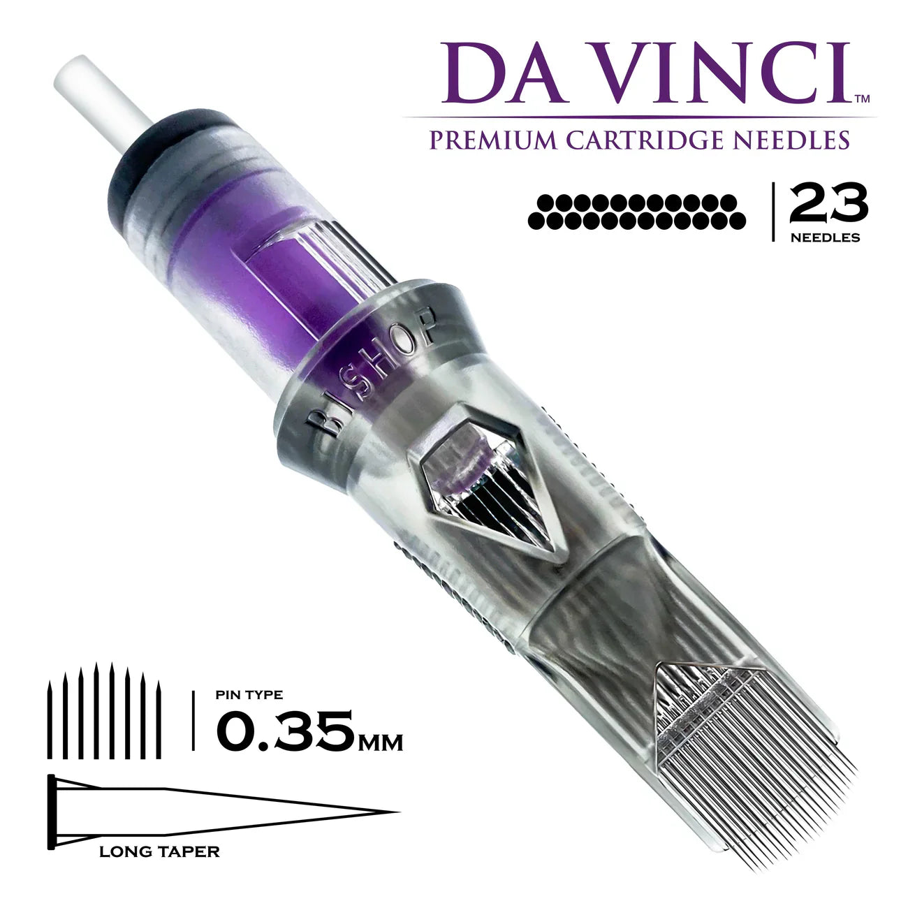 Bishop - 23CM LT #12 (0.35mm) - 20pc - Curved Magnum Tattoo Cartridges