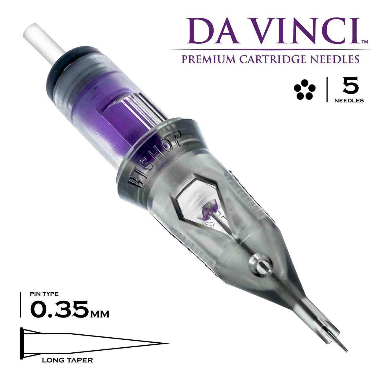 Bishop - 5RL LT #12 (0.35mm) - 20pc - Round Liner Tattoo Cartridges