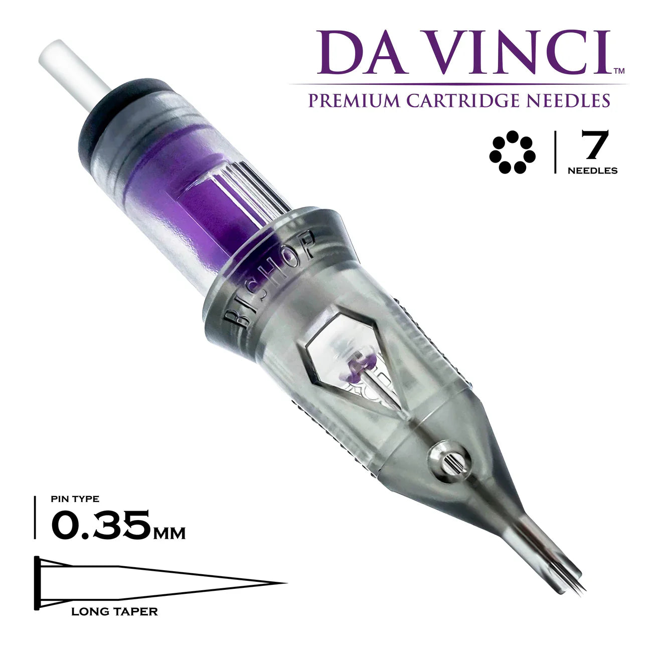 Bishop - 7RS LT #12 (0.35mm) - 20pc - Round Shader Tattoo Cartridges