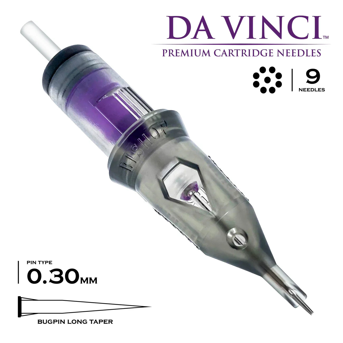 Bishop - 9RL LT #10 (0.30mm) - 20pc - Round Liner Tattoo Cartridges
