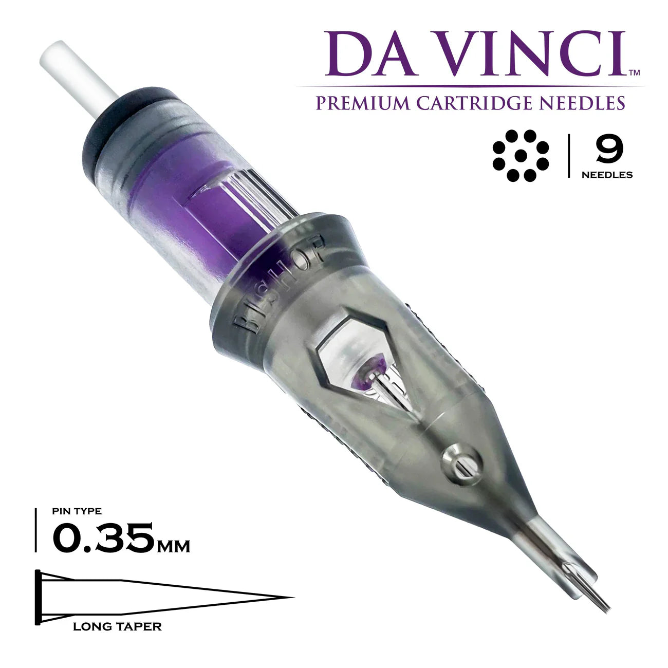 Bishop - 9RL LT #12 (0.35mm) - 20pc - Round Liner Tattoo Cartridges