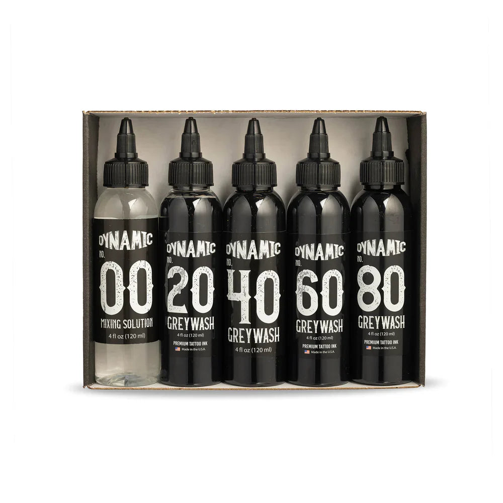Dynamic Greywash Tattoo Ink Set 4 Bottles - 1oz