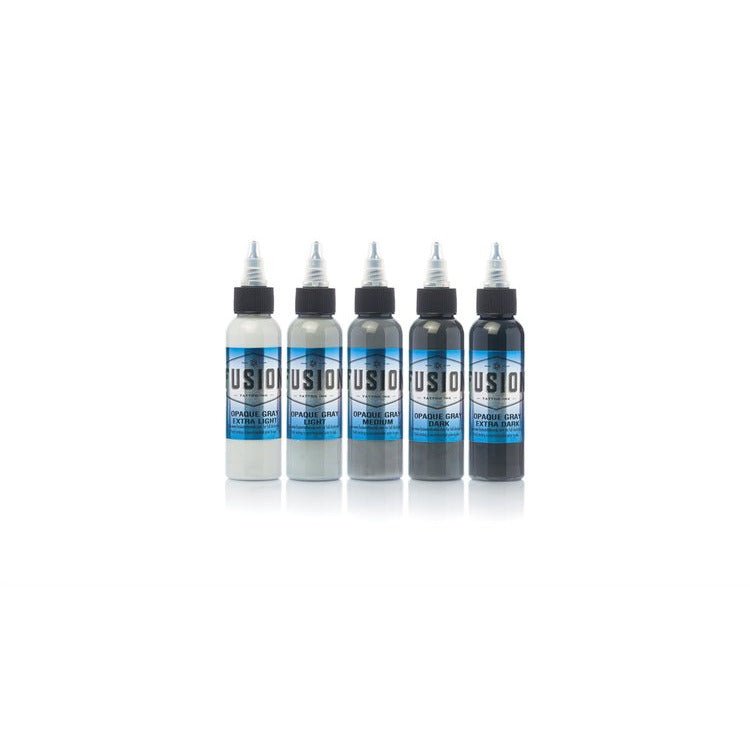 Fusion Tattoo Ink - Opaque Gray Set - 5 Bottles - TATX.comTATTOO INK