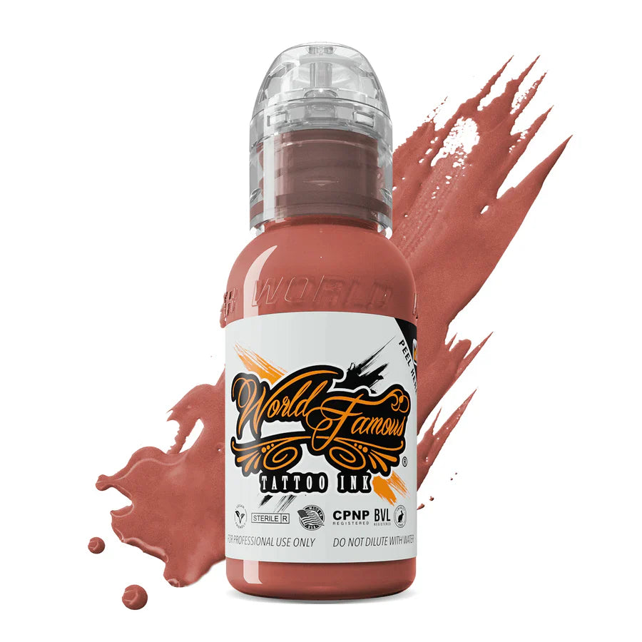 World Famous Tattoo Ink - Pink Ribbon Warm Peach 1 oz